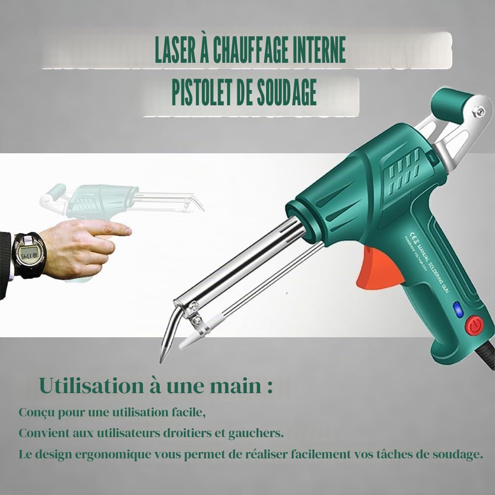 Kit de pistolet à souder multifonction pour fer et machines à souder filaire automatiques en cuivre et aluminium