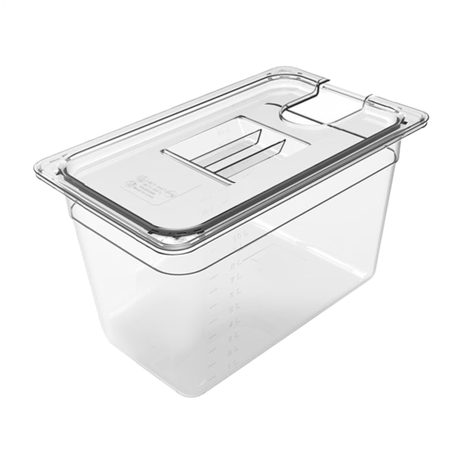 Conteneur Sous-Vide Cuve d'Eau pour Cuisson Sous Vide avec Couvercle | Boîtier de Stockage Transparent et Étanche pour Cuisine Restaurant Food Truck Maison Location