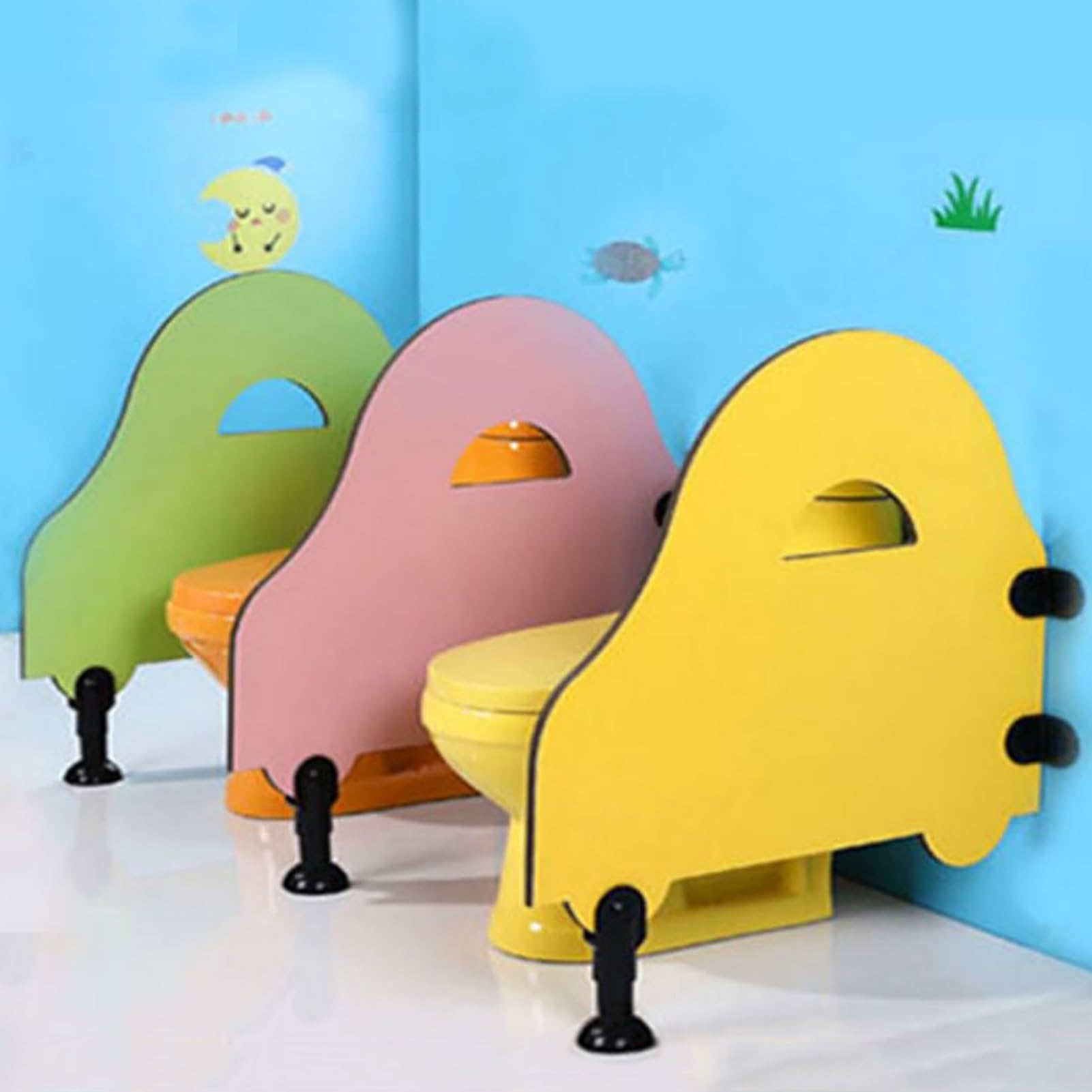 Kinder Orinatoio per scuole – Pannello acustico per WC montato a pavimento, per asili e orinatoi per maggiore sicurezza