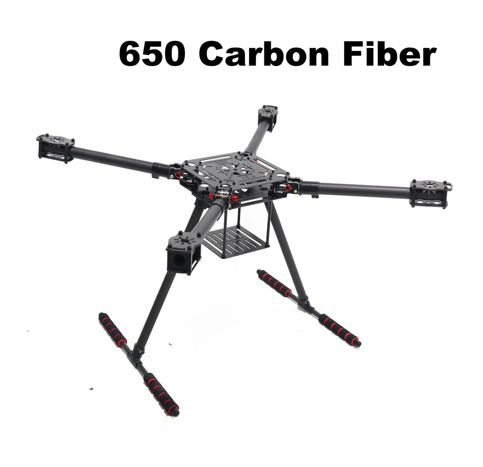 Estructura De Cuadricóptero De Fibra De Carbono De 550 Mm/650 Mm Con Patín De Aterrizaje Y Plataforma For Construcción De Drones.(ZD550)