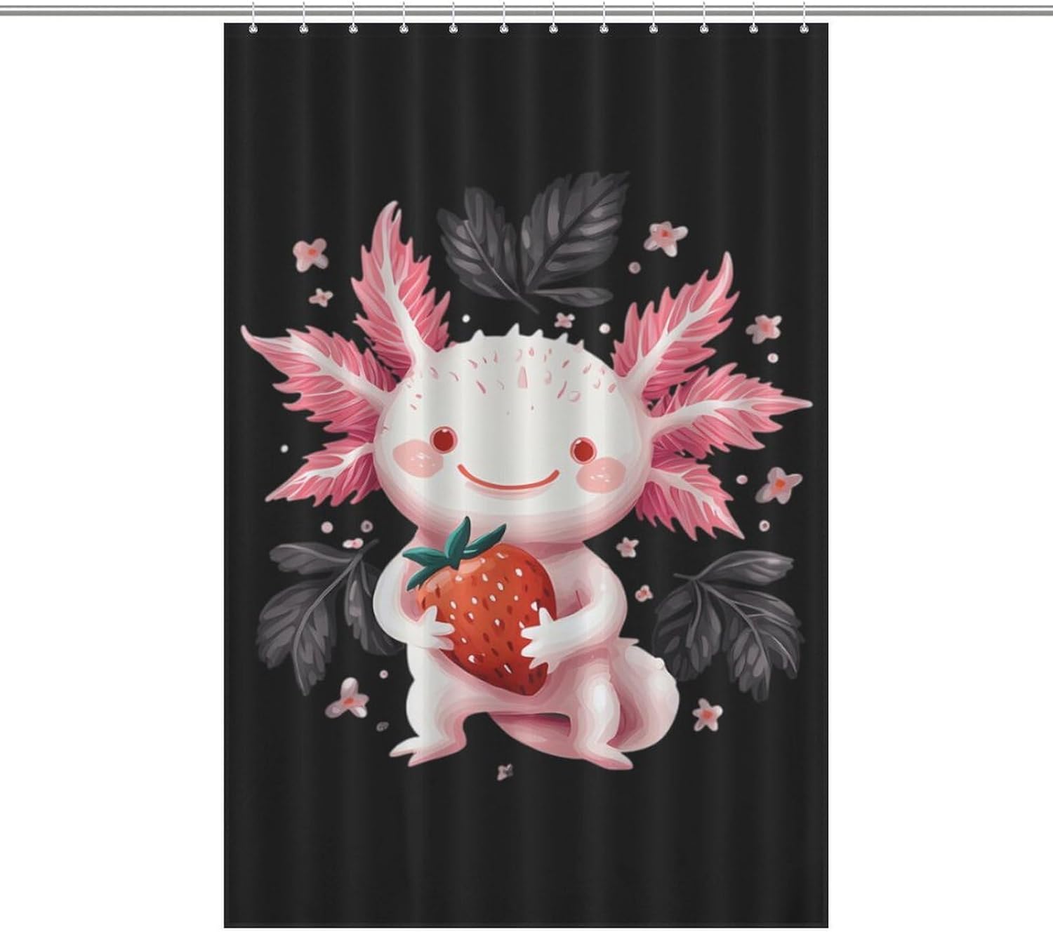 Cute Axolotl Shower Curtain 46.85x70.87Inch（119x180cm） Polyester Bath Curtain Shower Curtains Printed Decorative