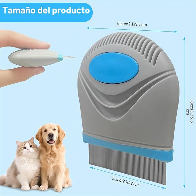 Foto 2 de 7 de Peine para manchas de lágrimas para perros y gatos, cepillo para perros, cepillo para gatos