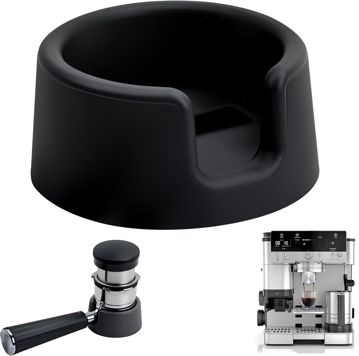Portafilter Holder for Ninja Espresso Machine, Espresso Tamping Station | for Ninja Luxe Cafe ES601 ES701, Silicone Coffee Tamper Base, Non-Slip, Stable Tamping Support, Protect Countertop
