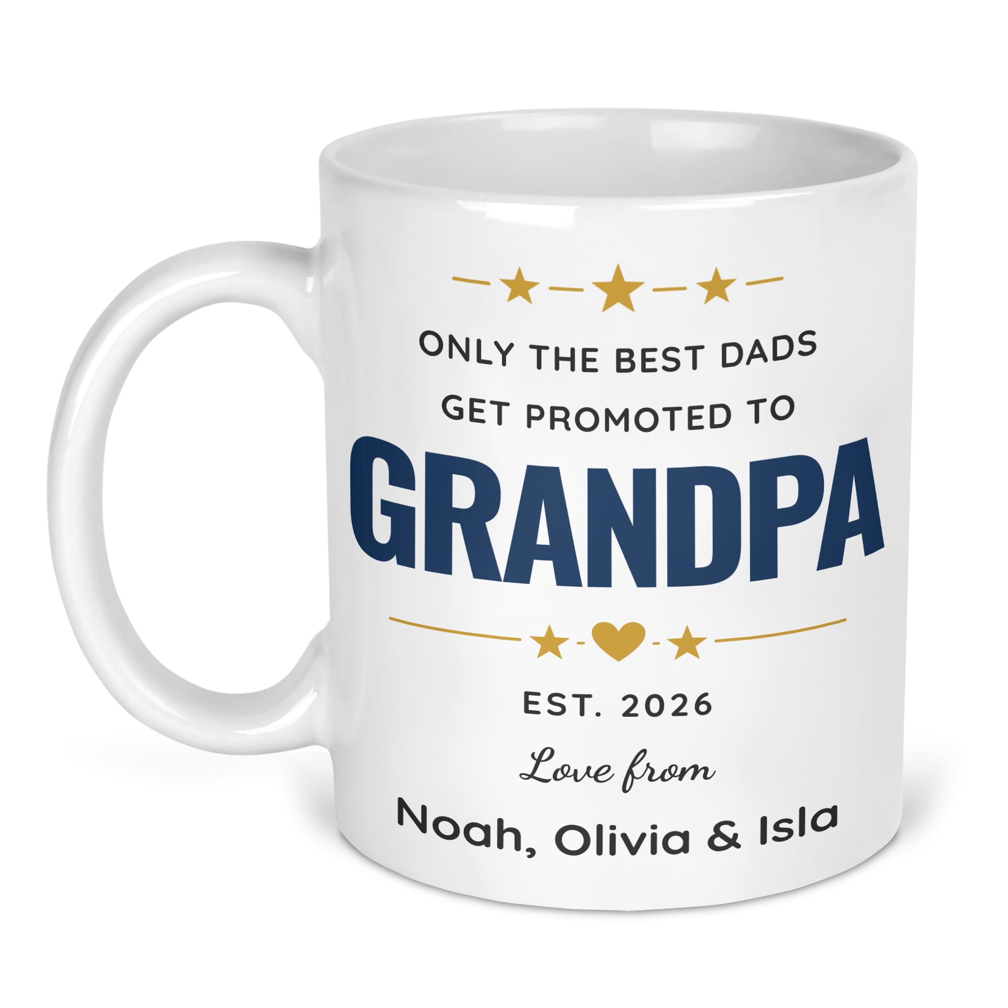 Chicken Craft Personalised Only the Best Dads Get Promoted to Grandpa Mug - New Grandpa Birthday Gift