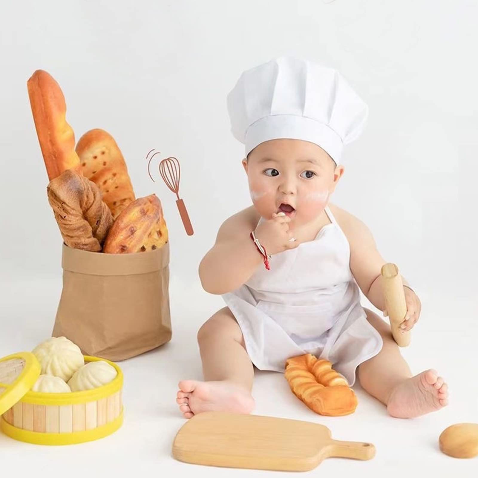 Newborn Photography Prop Cute Baby Chef