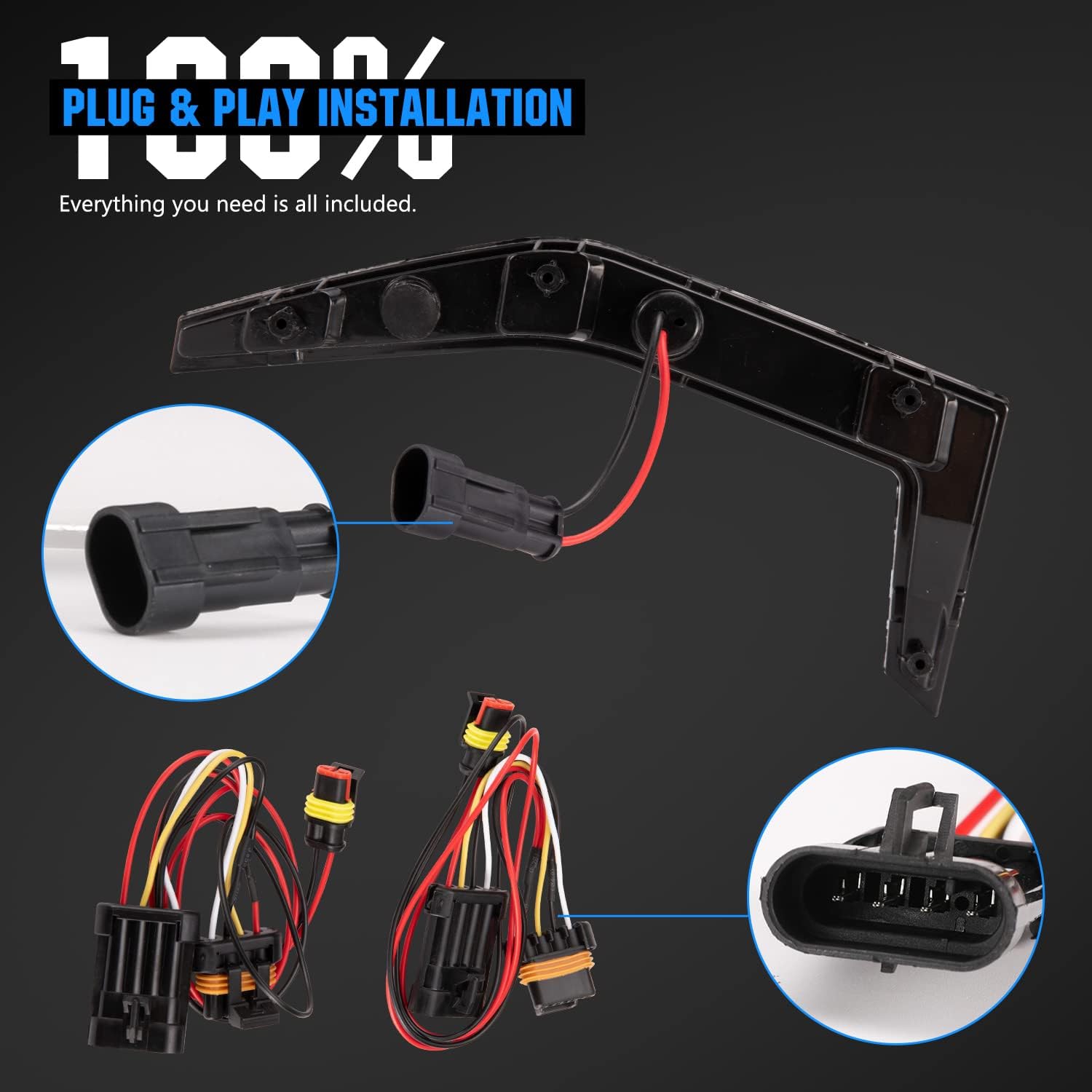 A & UTV PRO Fang Lights for Teryx KRX 1000 2020-2025 Accessories, Front LED Grille Lights Signal Lights Accent Lights for Kawasaki Teryx KRX 1000 Accessories, 2PCS
