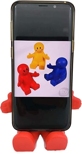 Miniatura 5 de Soportes para teléfono de 4 pulgadas con diseño de cara sonriente exprimible (paquete de 3) accesorios de escritorio para aliviar el estrés, soporte
