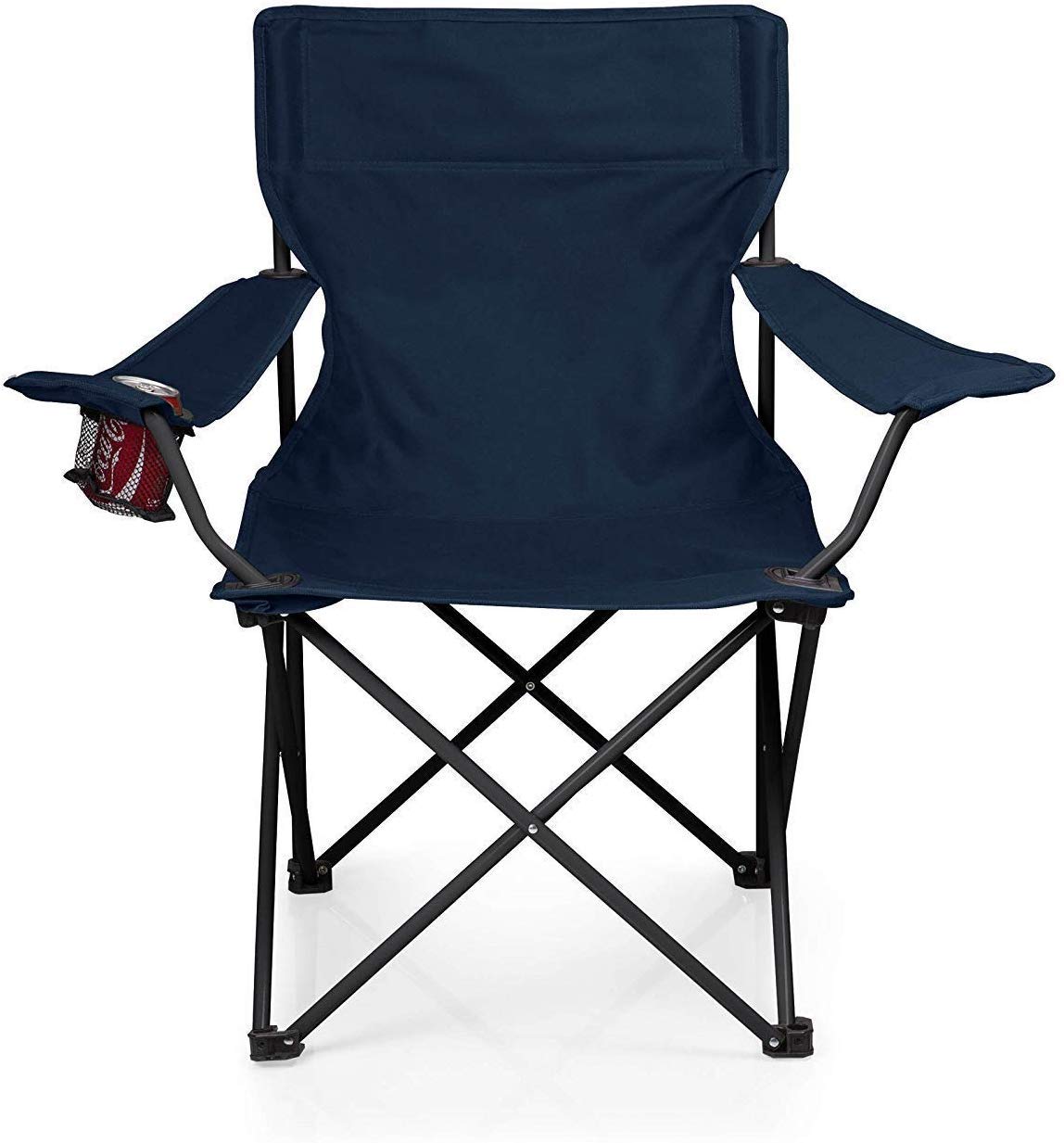 Maxigo Portable Folding Chair with Arm Rest and Cup Holder with Carrying Bag for Camping Travelling Lawn Patio Fishing Garden Beach Picnic Outdoor Foldable Chair