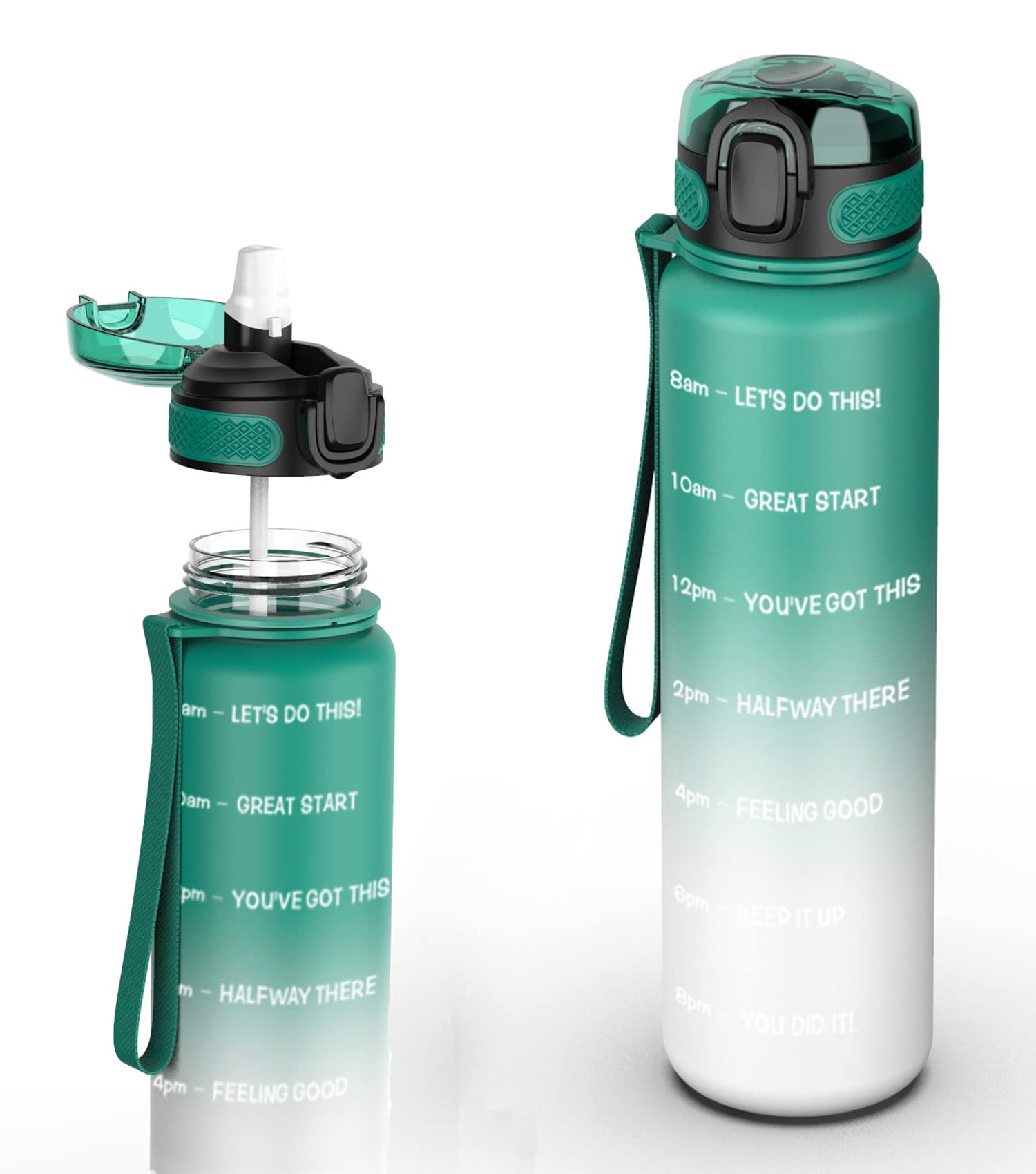 Motivational Water Bottle - Track Hydration & Stay Inspired -12