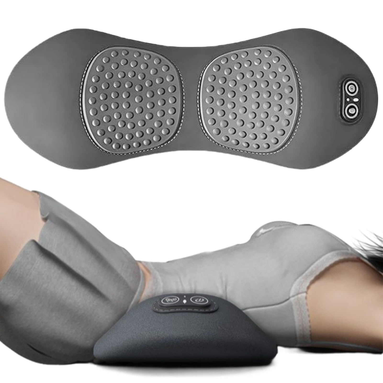 Masajeador De Ciática Eléctrica 3 En 1,Con Levantamiento De Tracción, Masaje De Vibración Y Compresa De Calor,For Cuello, Hombros Y Espalda