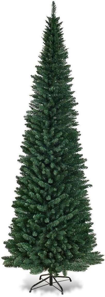 COSTWAY 9FT Artificial Pencil Christmas Tree