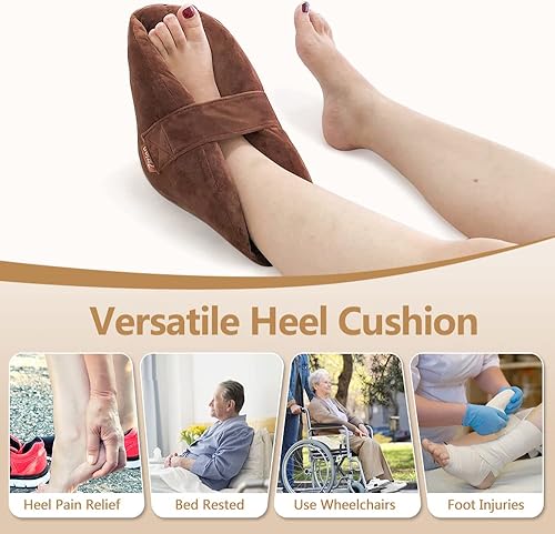 Miniatura 6 de Cojín protector de talón para úlceras de cama, protector de pies, almohada de espuma de tobillo protectores de talón para úlceras por presión,
