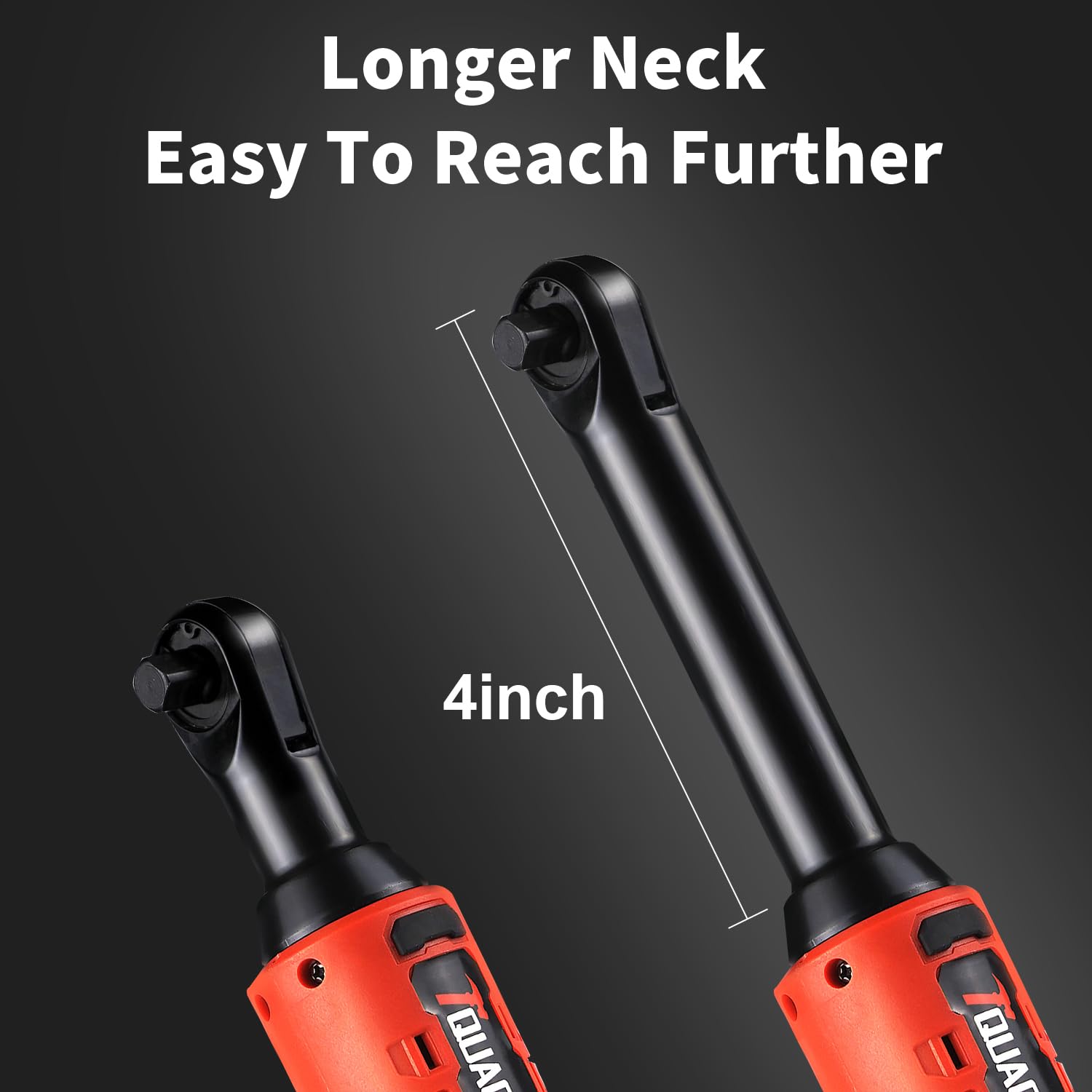 Elektrische Ratschenschlüssel-Set, 3/8 Zoll, 18 V Ratschenwerkzeug-Set mit 2 Akkupacks und 2000 mAh Ladegerät, 45 Fuß LBS Extended Key inkl