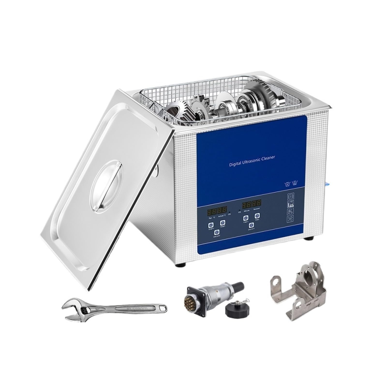Limpiador ultrasónico Digital de 10 l for baño, PCB, Hardware, Aceite, eliminación de óxido, Piezas de Coche, inyector ultrasónico, Limpieza de Metales y carburador.