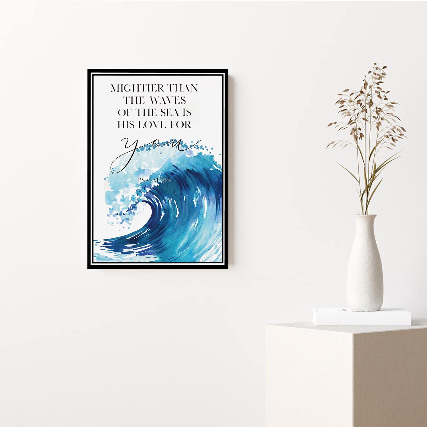 Amazon.com: Uxjam Psalm 93 4 Wall Art,Mightier Than The Waves Of