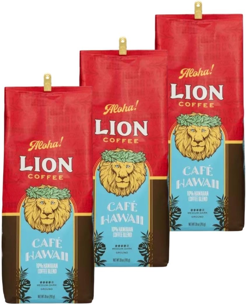 超ビッグLIONライオンコーヒー・バニマカ24oz(680g)×5袋 中抽き 超ビッグ24oz(680g)☆LION ライオンコーヒー・バニマカ×5袋 中抽き
