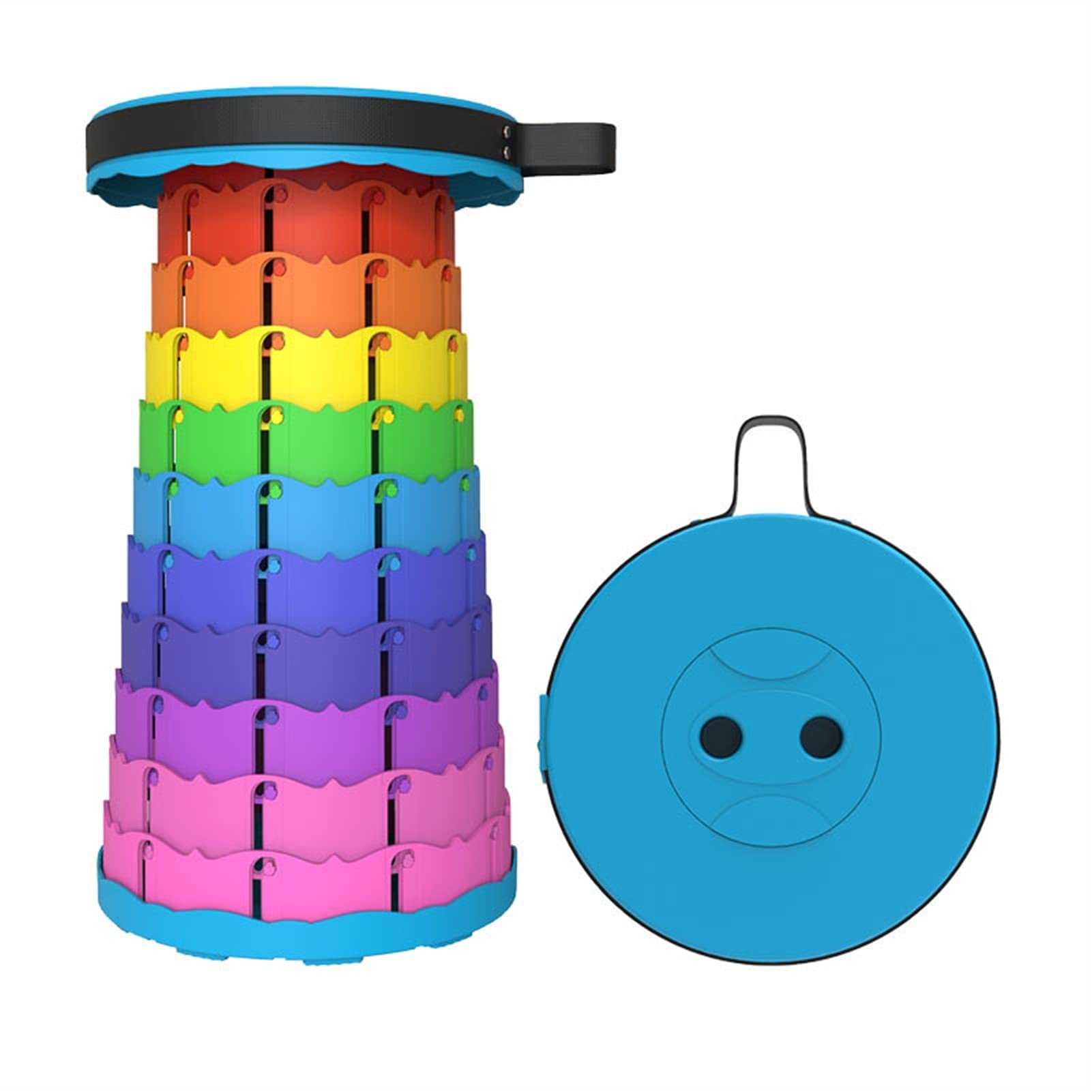 Sgabello Telescopico Portatile: Pieghevole E Regolabile Per Adulti E Bambini | Perfetto Per Campeggio, Festival E Coda | Leggero E Resistente