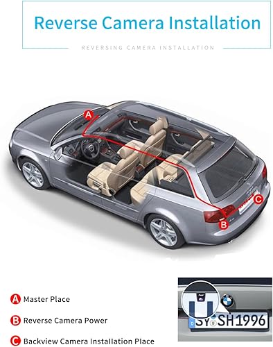 Miniatura 5 de Cámara de visión nocturna impermeable IP68 de 170 grados de visión trasera para coche, cámara de marcha atrás, color universal, CMOS, chip de imagen
