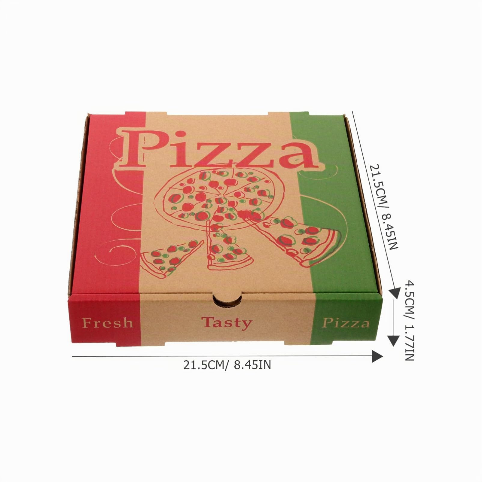 Alipis Boite Pizza Carton en Papier Pliable, Lot de 10pcs, Boîte à Pizza Pratique Transport Conservation Fraîcheur
