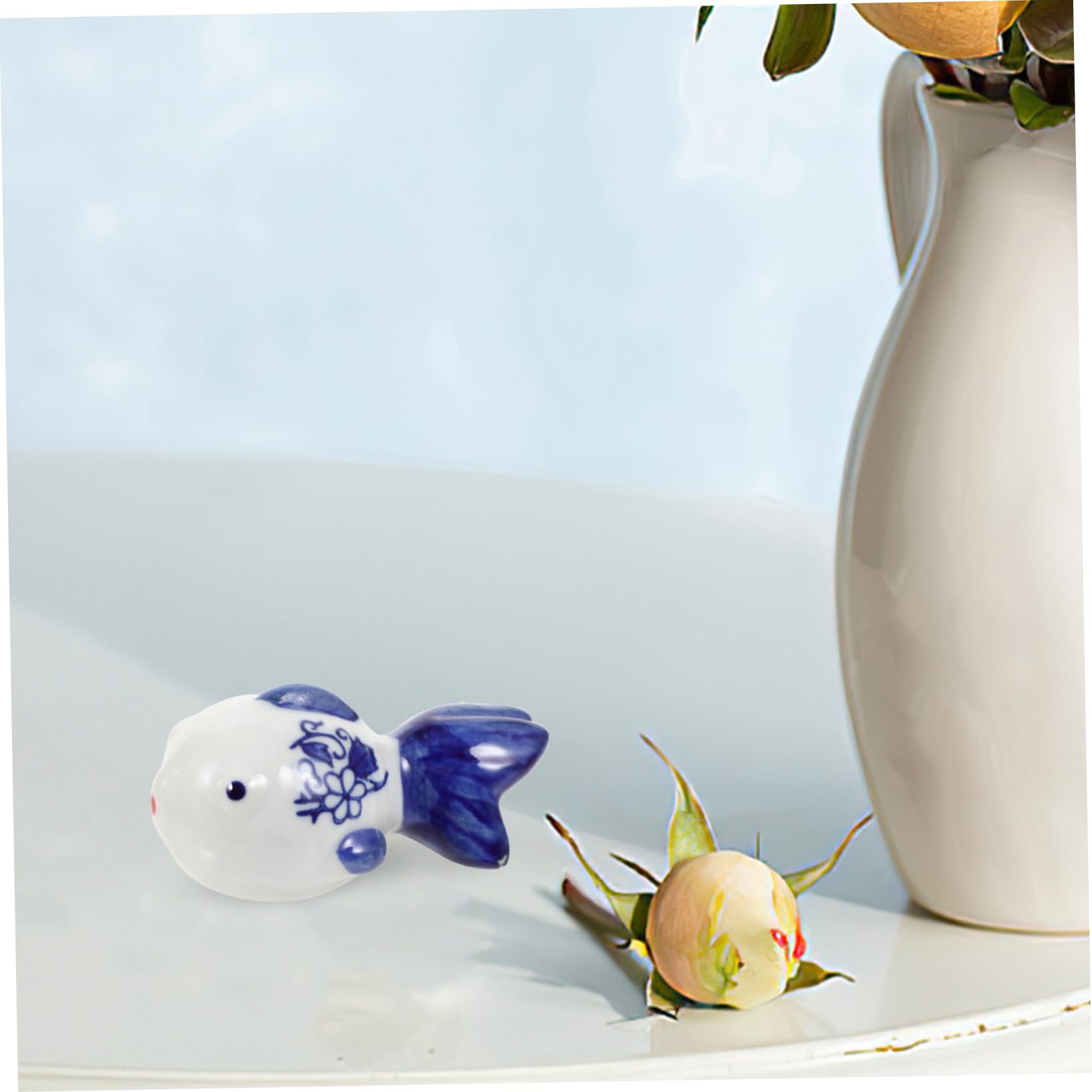 Zerodeko 5stücke Aquarium Dekoration Keramische Schwimmende Fischfigur Für Fischtank Handgefertigte Tierstatue Langlebige Und Pflegeleichte Unterwasser-Dekoration Für Aquarienliebhaber