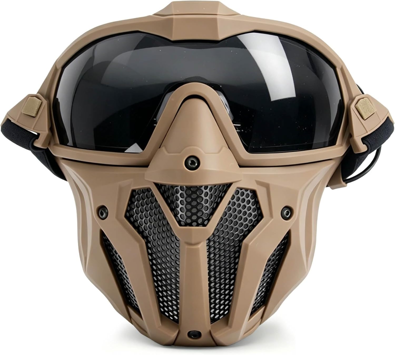 Tactical Face Mask Full Face with Fan Breathable Anti-Fog for Helemt Airsoft Paintball Protective CS Games and Other Outdoor Activities