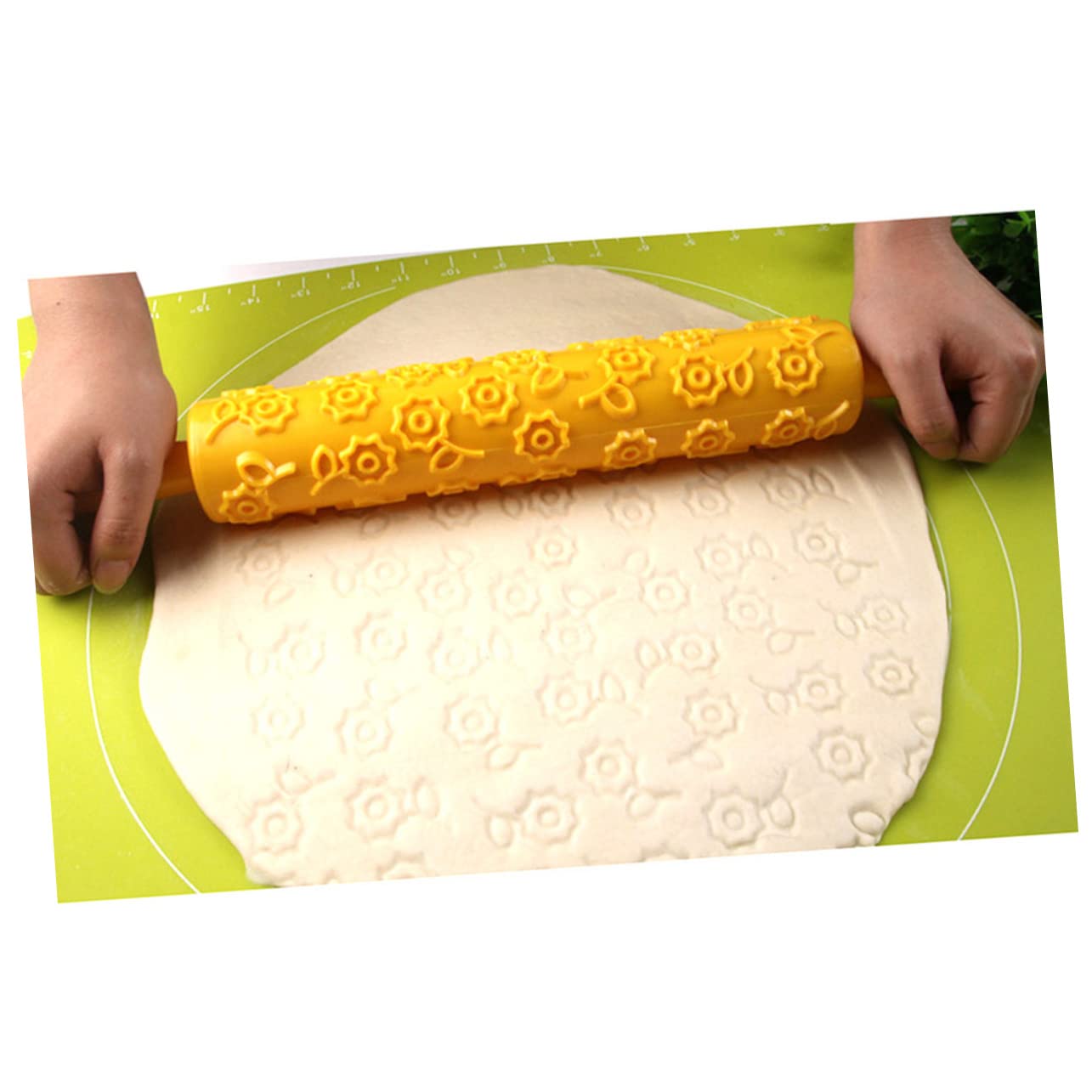 Rouleau à Pâtisserie en Plastique 8pcs Motifs en Relief pour Décoration de Gâteau Fondant, Outil Créatif et Finement Travaillé Pâtisserie à Domicile Plusieurs Styles
