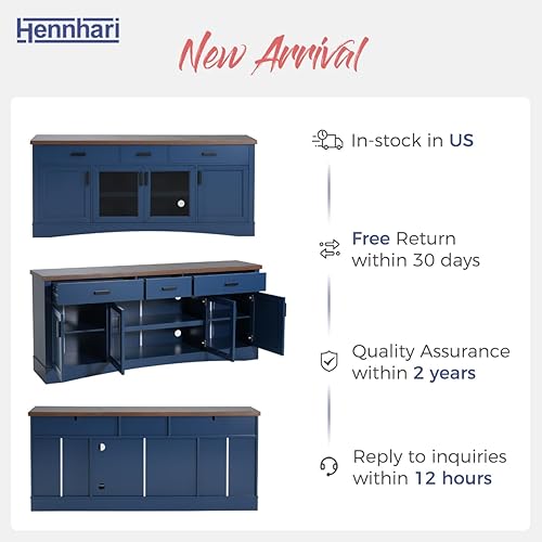 Miniatura 3 de Moderno soporte de TV LED con cajones para TV de 50, 55, 60, 65, 70 pulgadas, centro de entretenimiento con almacenamiento y estantes, soportes de