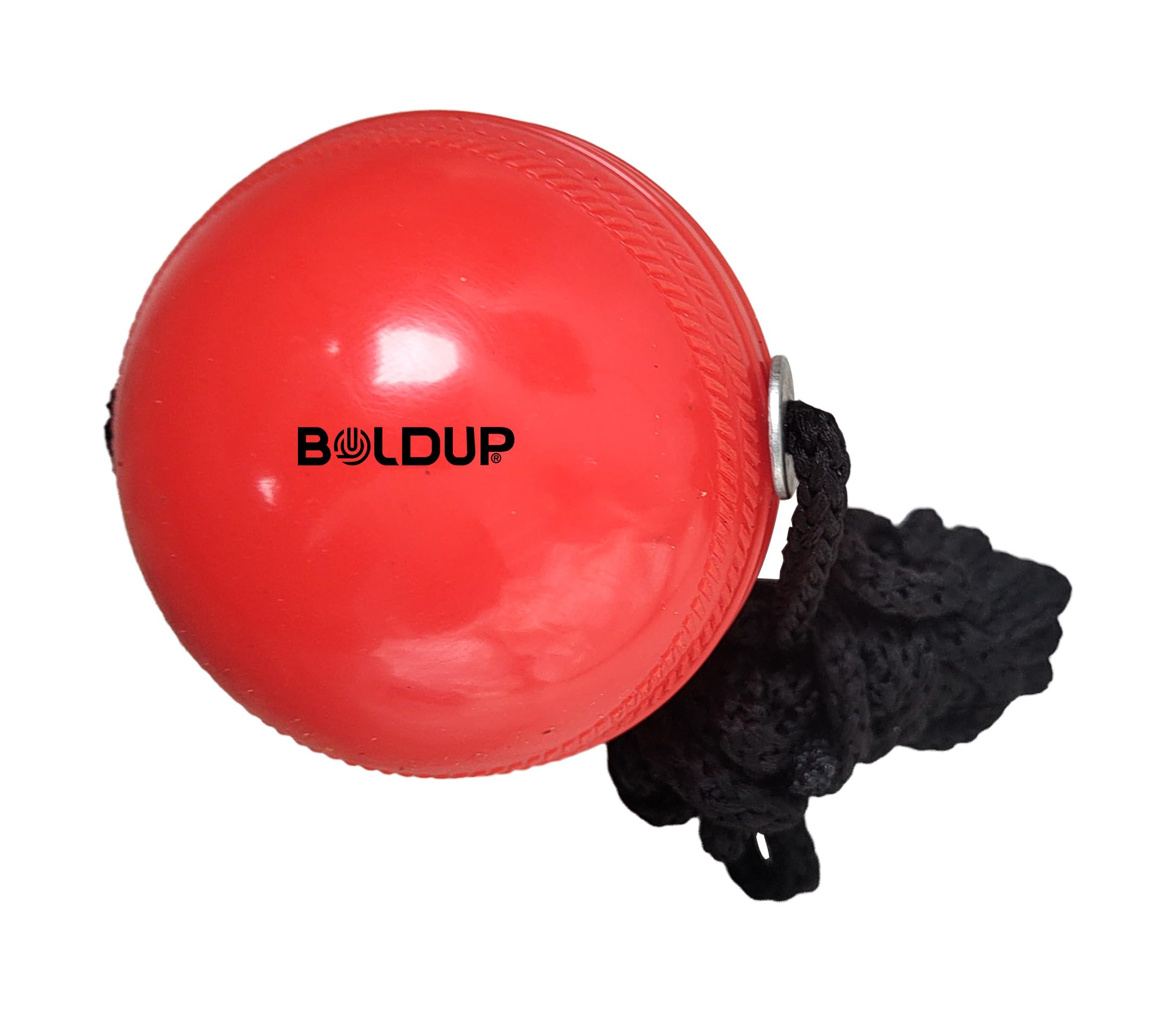 BOLDUP Red PVC Practice Ball for Batting and Bowling Drills | Swing & Shot Enhancement Equipment for Cricket Players | Cricket Training with Hanging Rope(RED Hanging Ball)-image-44