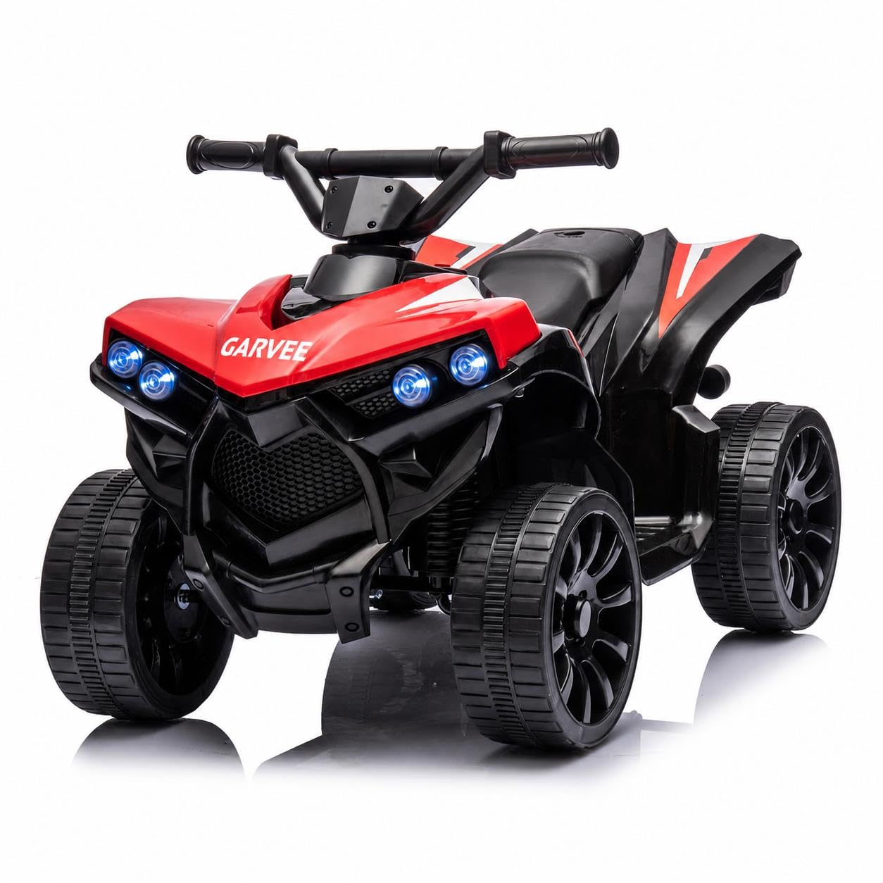 Quad ATV Elettrico Ricaricabile 6V Per Bambini, Veicolo Cavalcabile Con Luci Riproduzione Musicale e Clacson Integrato, Velocità Regolabile 1,5-3 Km/h, Sicuro Per Bambini a Partire Da 3 Anni