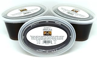 3 Pack Smokey Fireplace Aroma Gel Melts™ Gel Wax for Warmers and Burners by The Gel Candle Company Peel, MELT and Enjoy