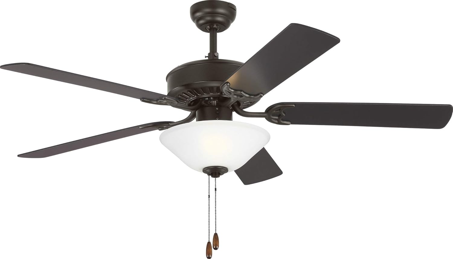 Onе-Dау Sаlе: Uр tо 80% оƒƒ Monte Carlo 5HV52BZD Haven 52 Ceiling Fan with LED Light and Pull Chain, 5 MDF Blades, Bronze - Bowl Light