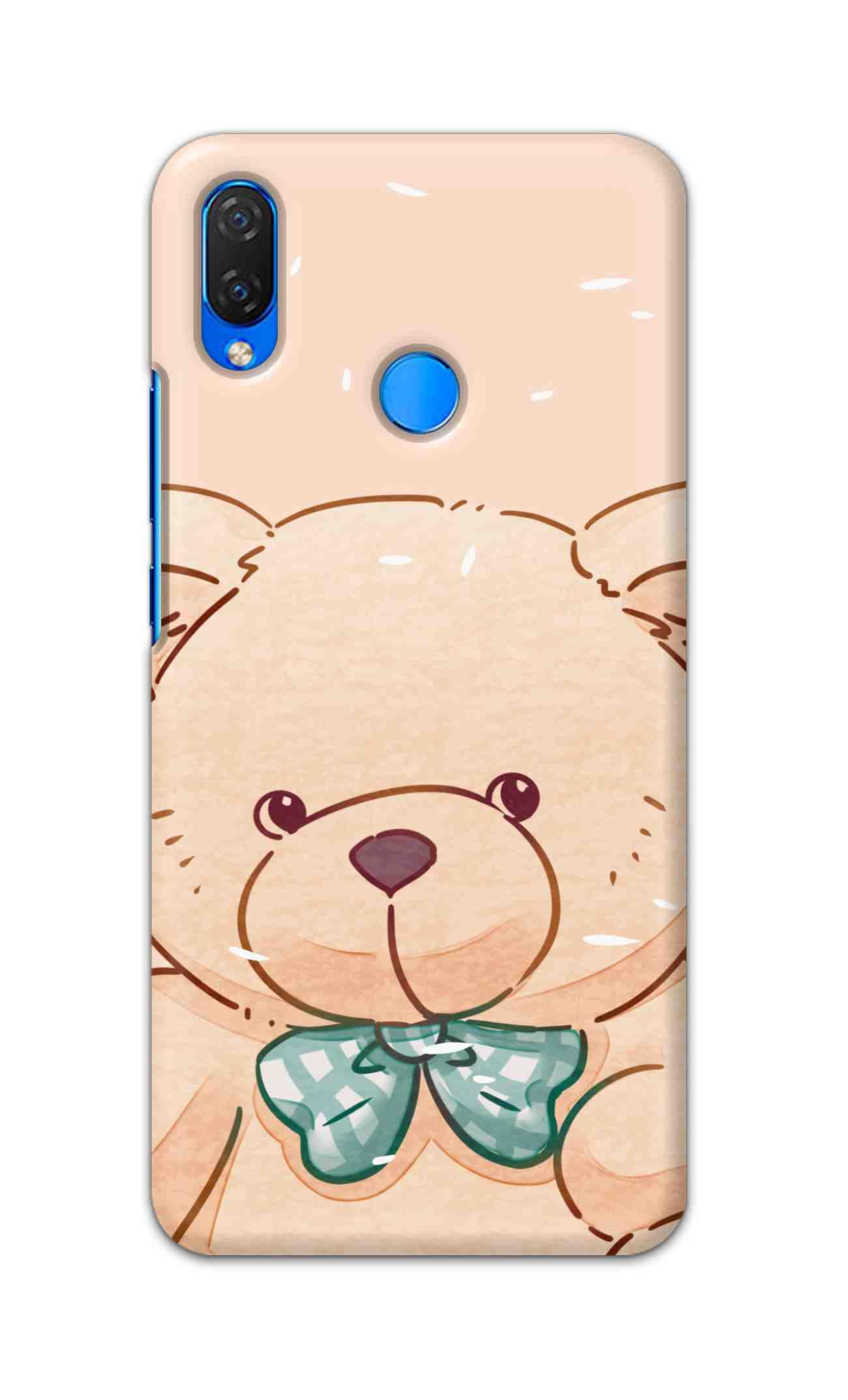 NDCOM for NOVA 3 / Huawei Nova 3i Back Cover Brown Illustrated Teddy Bear Printed Hard Case