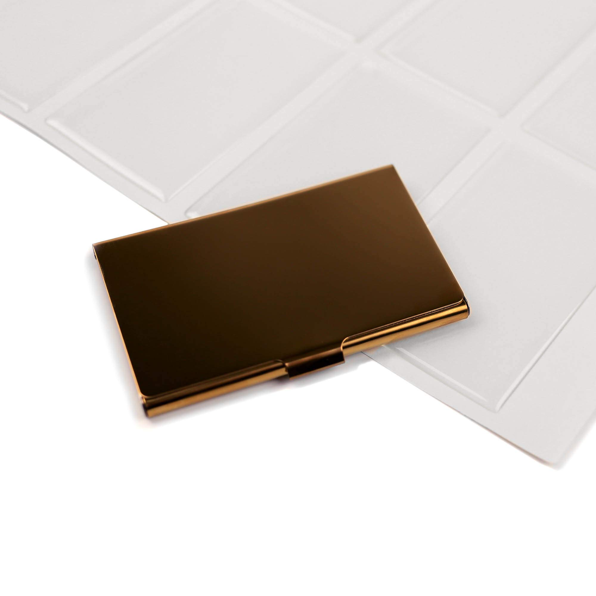 DIY Kit for 30 Custom Card Cases, Sticker Paper & Epoxy Sheets Included, Gold Cases