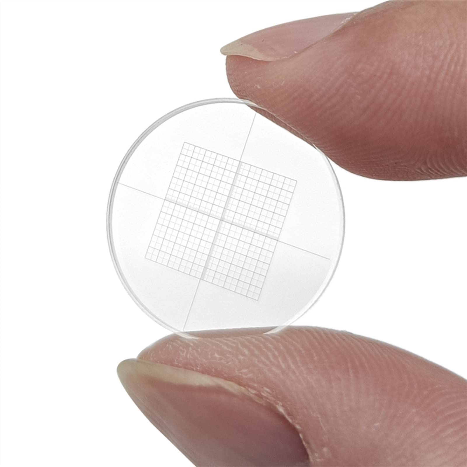 Microscope Eyepiece Reticle - 20mm Ocular Micrometer With Grid Scale ...