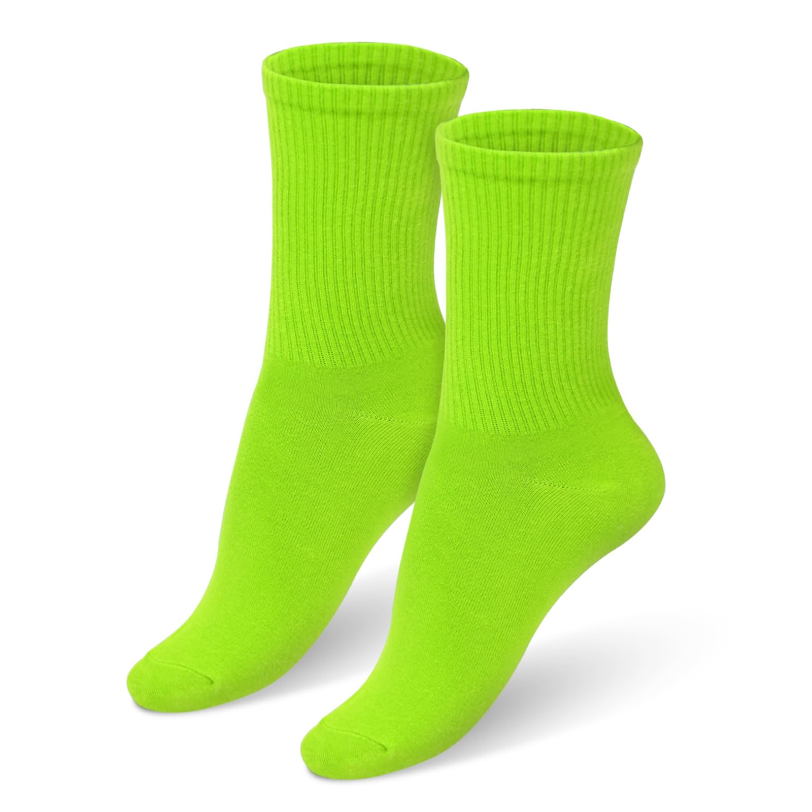 Ronglry Neon Slouch Socks 80s 90s Neon Socks Women's Leg Warmers Extra Long Soft Scrunch Knee High Sock for Neon Outfits