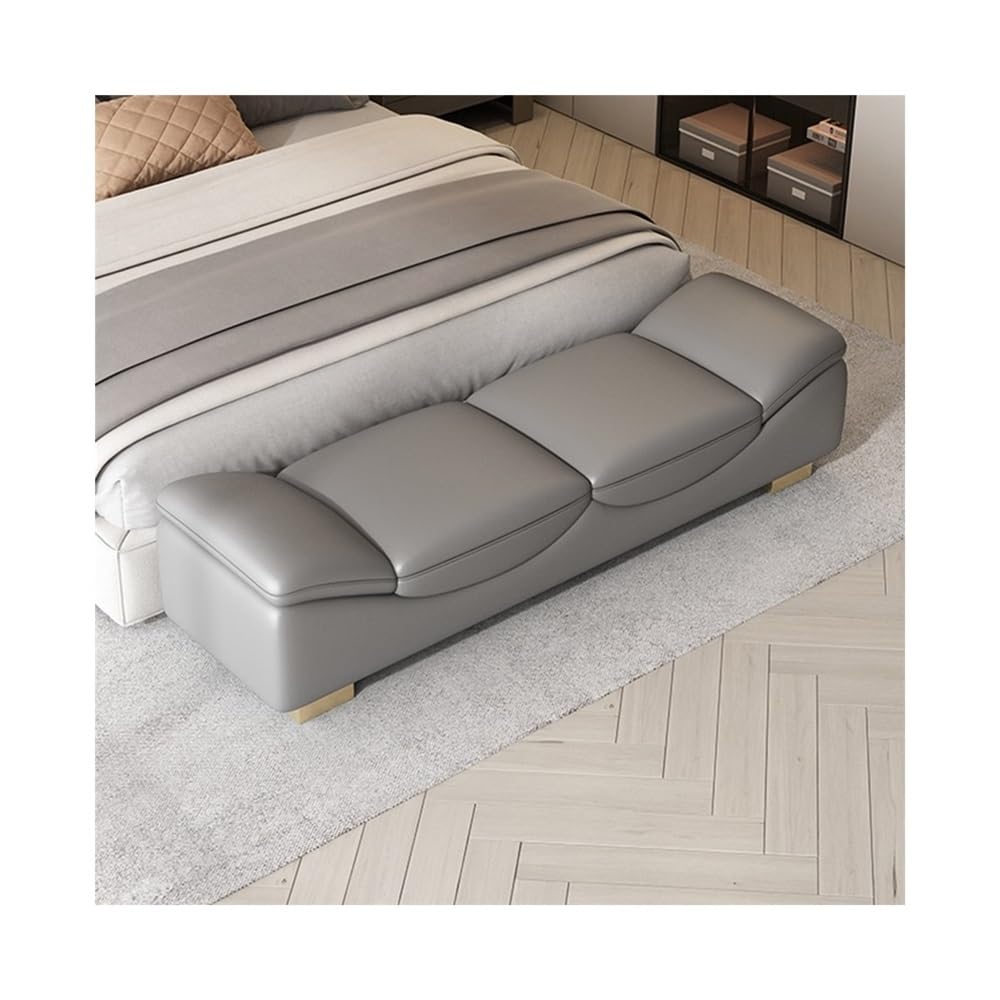 Stylowa ławka do sypialni - luksusowa sofa na łóżko i schowek przy wejściu - kompaktowy szezlong do salonu