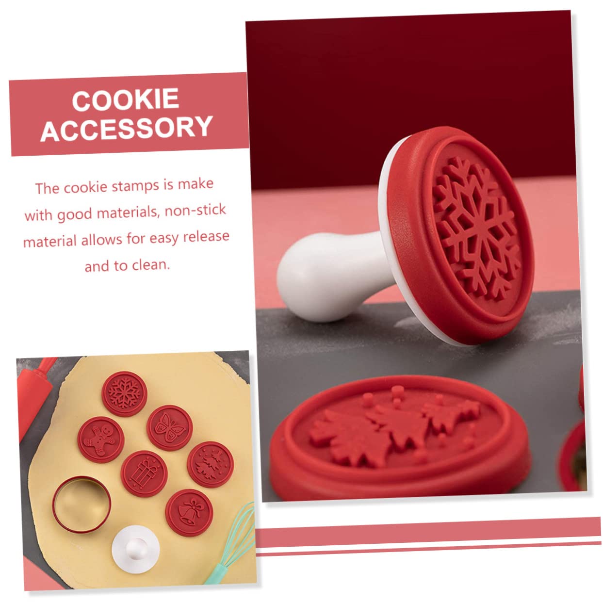 Cabilock 5 Juegos De Cortadores De Galletas Con Sellos Para Galletas Dibujos Animados Navideños Sellos Para Galletas De Navidad Frascos Galletas De Gelatina Kit De Moldes Para