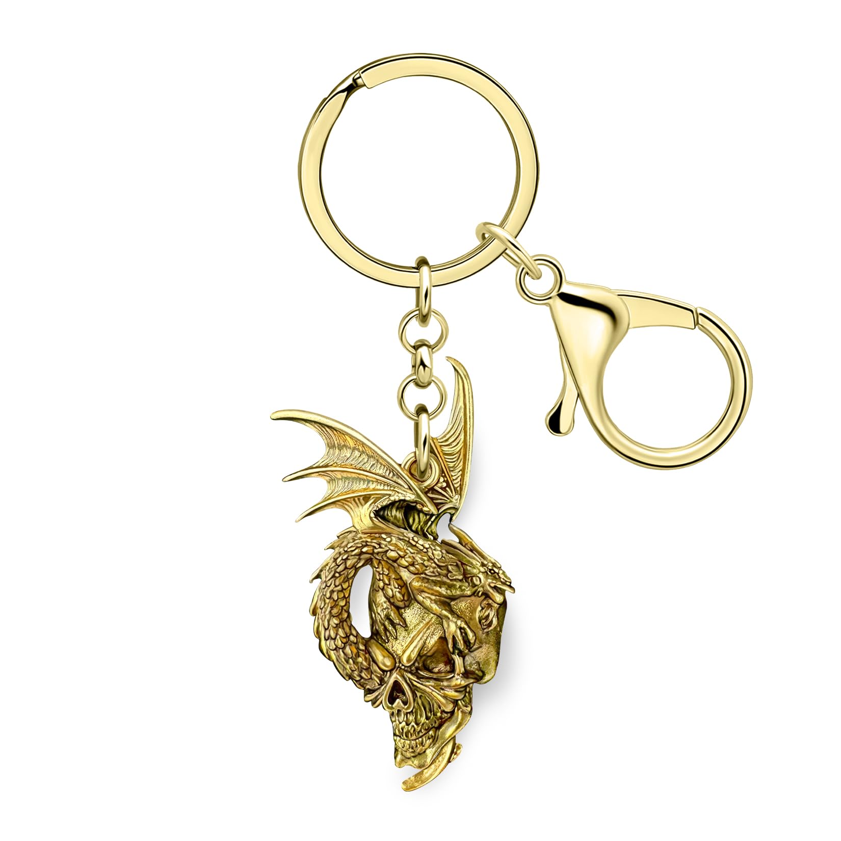 LONYOO Legierung Drachenschädel Schlüsselanhänger,Vintage Mittelalterliche Geschenke für Frauen Gothic Zubehör Accessoires Halloween Charms Coole Sachen für Teenager Tungs