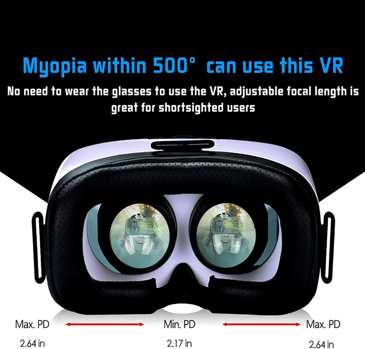 Cuffie VR per telefono con controller, compatibili con iPhone, Samsung e Android, realtà virtuale 3D, per bambini e adulti, occhiali VR per smartphone, lenti HD con protezione per occhi da 4,5 a 6,3
