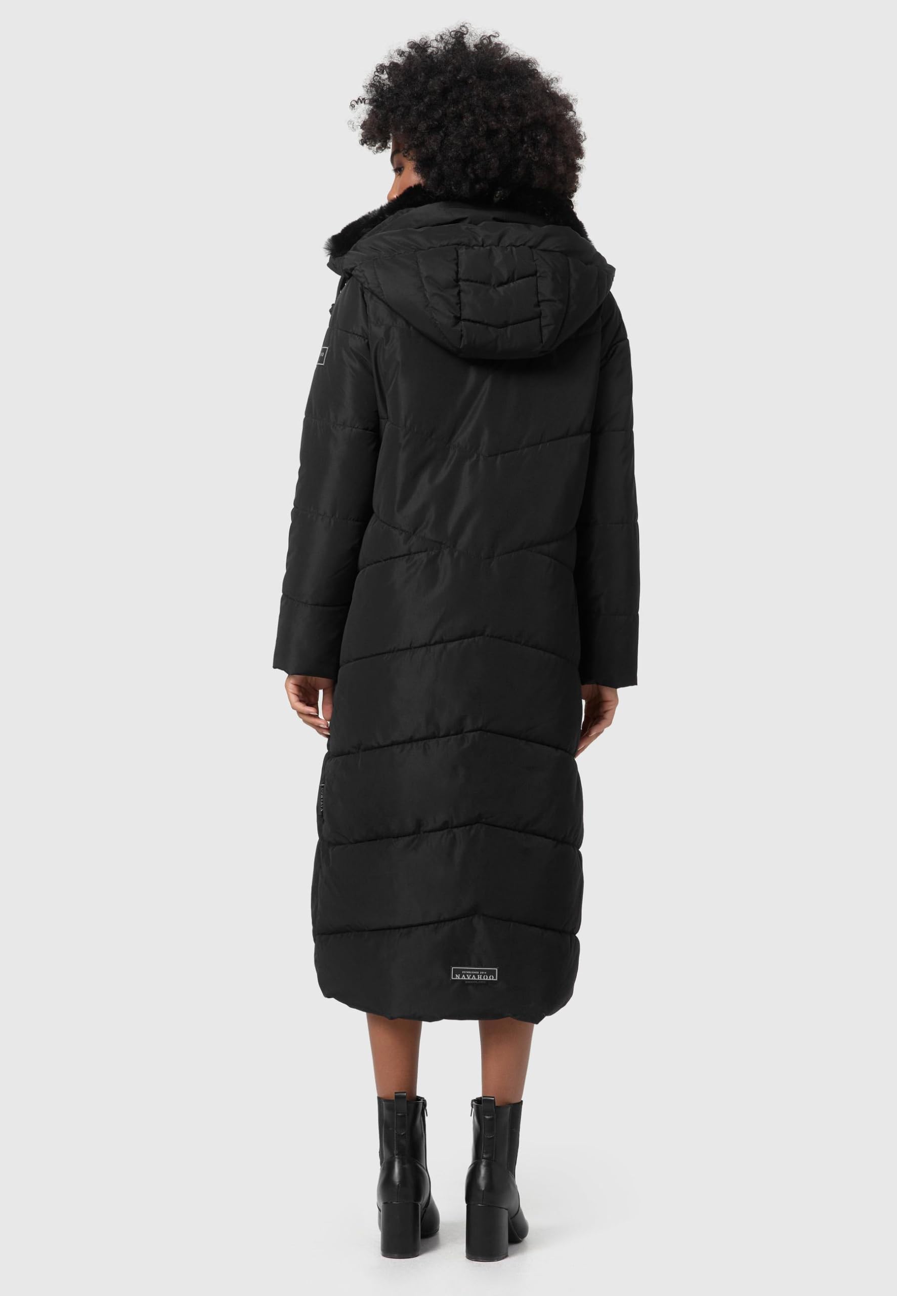 Navahoo Cappotto trapuntato extra lungo da donna, rosso, XS-XXL