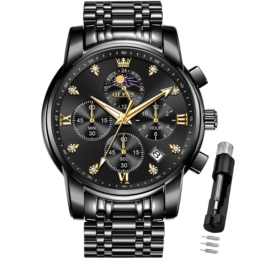 Photo 1 of OLEVS Men's Automatic Mechanical Skeleton Tourbillon Watch