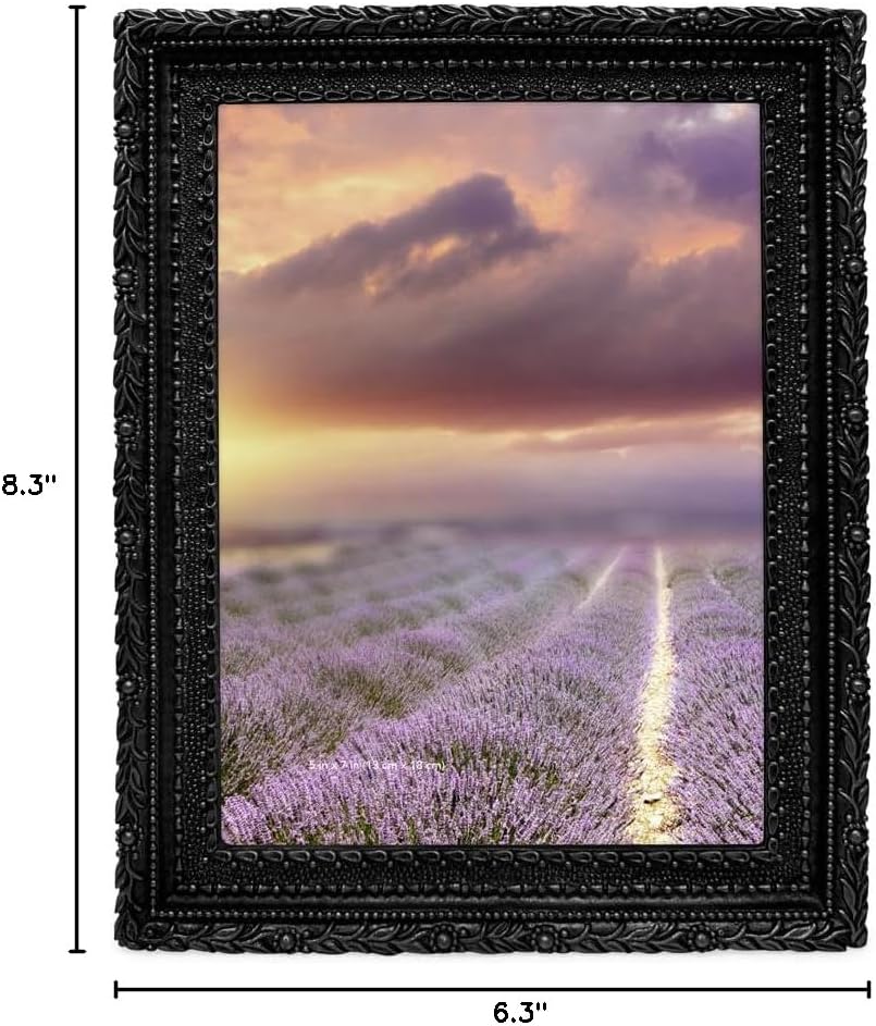 Isaac Jacobs 5x7 Black Vintage Inspired Antique Library Frame image 4
