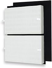 PUREBURG Replacement HEPA Filter Sets - 2 x HEPA + 2 x Carbon Filter Compatible with Honeywell Console Series Models HPA200 HPA202 HPA204 HPA250B Air Purifiers,HRF-R2 HRF-AP1