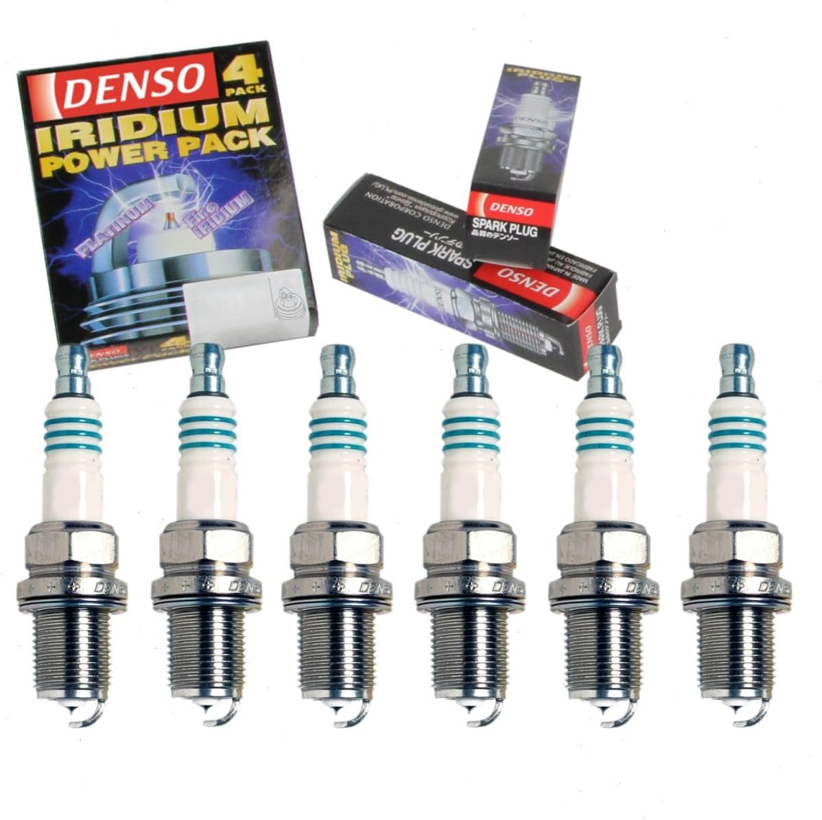 6 pc DENSO Iridium Power Spark Plugs compatible with Toyota Sienna 3.0L 3.3L V6 1998-2006