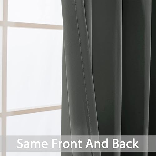 Miniatura 6 de Yakamok Cortinas opacas para oscurecer la habitación, con aislamiento térmico y ojales, cortina de ventana para dormitoriosala de estar (70 pulgadas