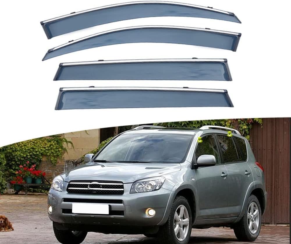 PANXUC Car Wind Deflectors for Toyota RAV4 2006-2012, Side Window Wind Rain Deflector Window Visor Sun Rain Guard Smoke Guards