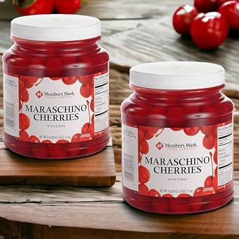 Maraschino Cherries with Stems, 74 Ounce JarPACK OF 2