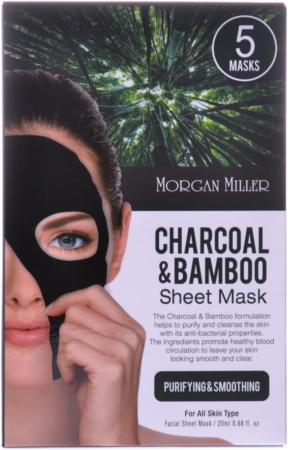 Morgan Miller Charcoal & Bamboo Sheet Mask (5ct)