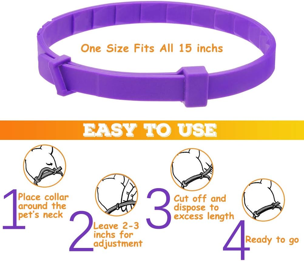 KOOLTAIL Adjustable Calming Collar for Cats - Reduce Anxiety Pheromone Kitten Collar - with 60 Days Long Lasting Effects (15 in)