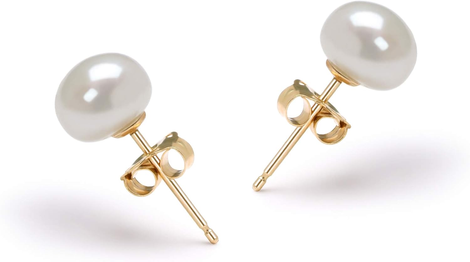 Liska White 6-7mm Double Strand AA Quality Freshwater Gold filled Cultured Pearl Set For Women